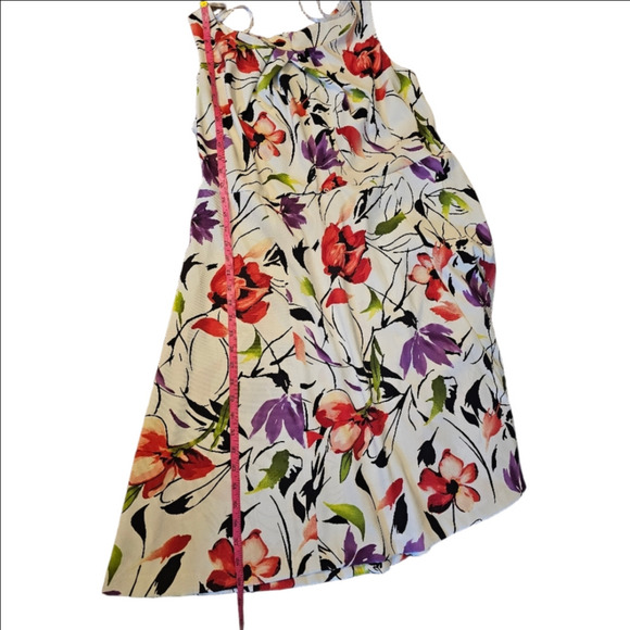 Alyx Woman Belted Floral Fit & Flare Midi Dress Size 16 - Picture 6 of 13